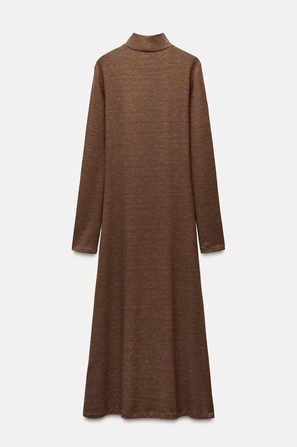 ZARA Winter Layersnew|Vestidos^VESTIDO MIDI SUAVE castanho-vison