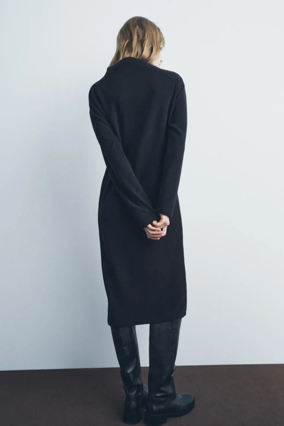 ZARA Winter Layersnew|Vestidos^VESTIDO MIDI SUAVE Preto