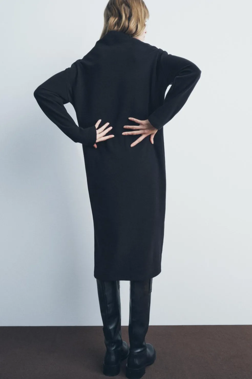 ZARA Winter Layersnew|Vestidos^VESTIDO MIDI SUAVE Preto