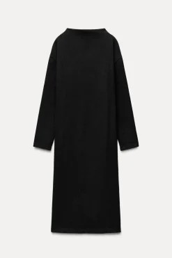 ZARA Winter Layersnew|Vestidos^VESTIDO MIDI SUAVE Preto