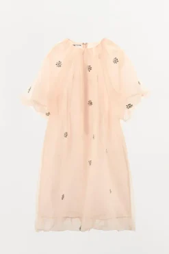 ZARA Vestidos|Lingerie^VESTIDO ORGANZA JOYAS Rosa