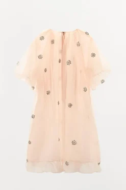 ZARA Vestidos|Lingerie^VESTIDO ORGANZA JOYAS Rosa