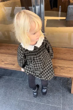 VESTIDO QUADRADOS GOLA BORDADA-ZARA Flash Sale