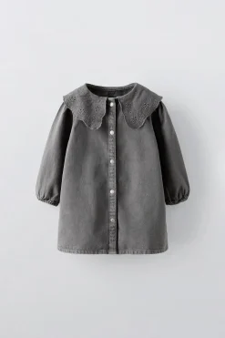 VESTIDO SARJA COM COLARINHO-ZARA Sale
