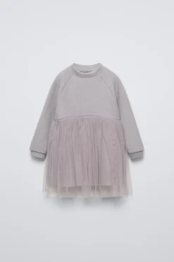 VESTIDO SOFT TOUCH EM TULE-ZARA Fashion