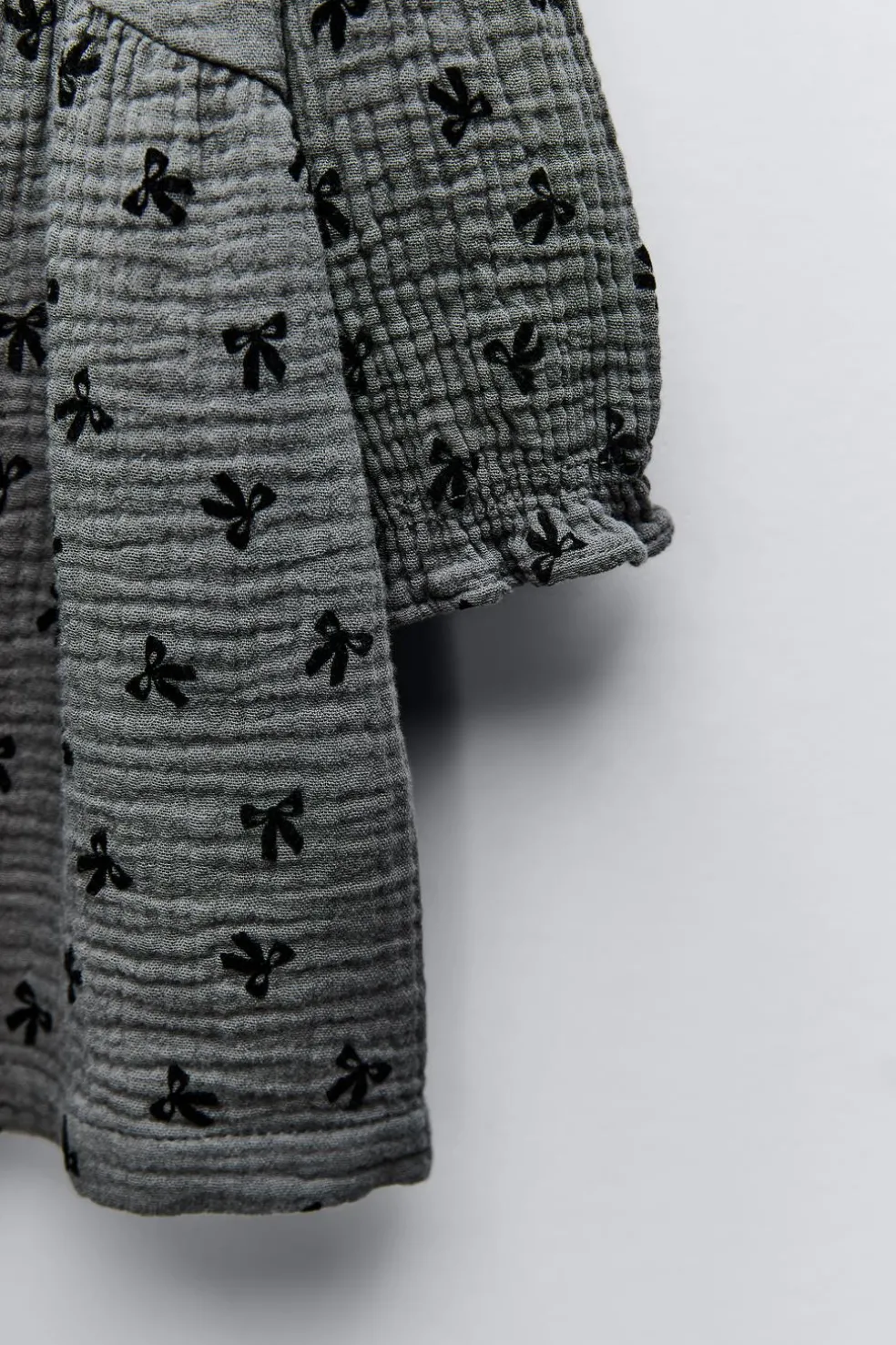 VESTIDO TEXTURA LAÇOS-ZARA Best Sale