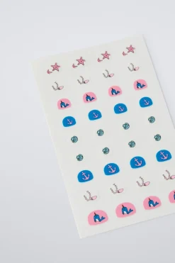 AUTOCOLANTES PARA UNHAS ROSA E AZUL-MARINHO-ZARA Cheap