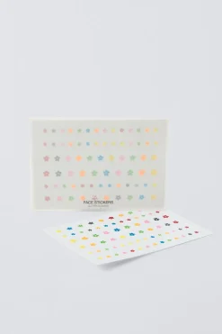 FACE STICKERS GLITTER FLOWERS-ZARA Shop