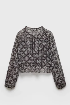 Z3D BLUSA COM ESTAMPADO FLORAL E ENTREMEIO-ZARA Best