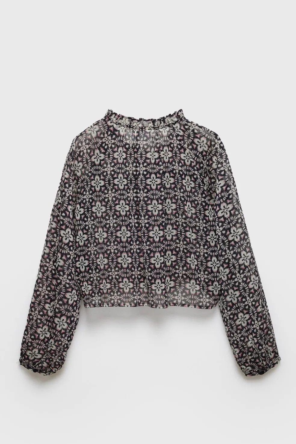 Z3D BLUSA COM ESTAMPADO FLORAL E ENTREMEIO-ZARA Best