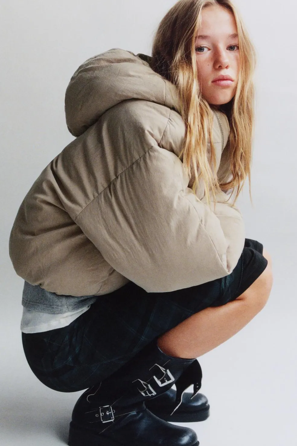 Z3D BLUSÃO ACOLCHOADO OVERSIZE COM CAPUZ-ZARA Fashion