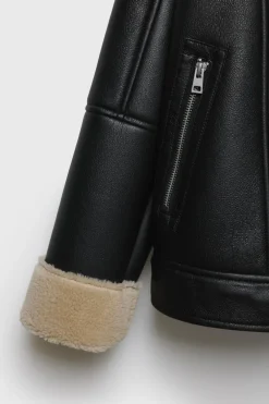 Z3D BLUSÃO BIKER DE DUPLA FACE-ZARA New
