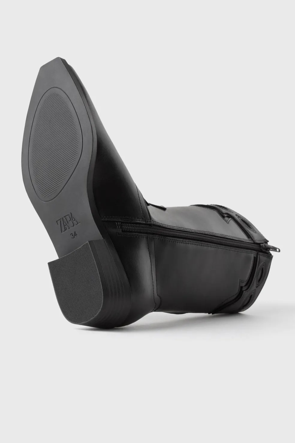 Z3D BOTA COWBOY MONOCROMÁTICA-ZARA Cheap
