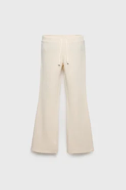 Z3D CALÇAS EM FELPA BOCA DE SINO COM CANELADO-ZARA Fashion