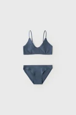 Z3D CONJUNTO DE TOP E CUECA LISOS COM RENDA-ZARA New