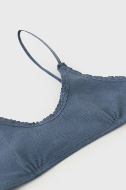 Z3D CONJUNTO DE TOP E CUECA LISOS COM RENDA-ZARA New