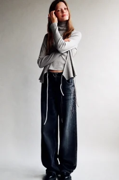 Z3D JEANS WIDE LEG TACHAS-ZARA Online