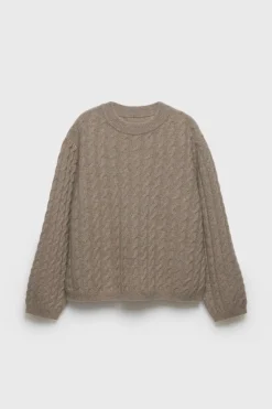 Z3D SWEATER DE MALHA DE CABO COM LÃ E CAXEMIRA-ZARA Best Sale