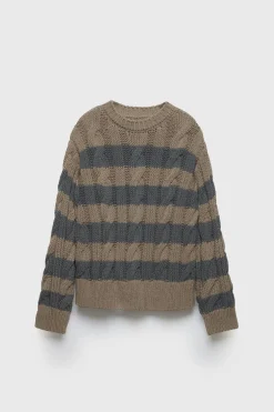 Z3D SWEATER MALHA DE CABO ÀS RISCAS-ZARA Online