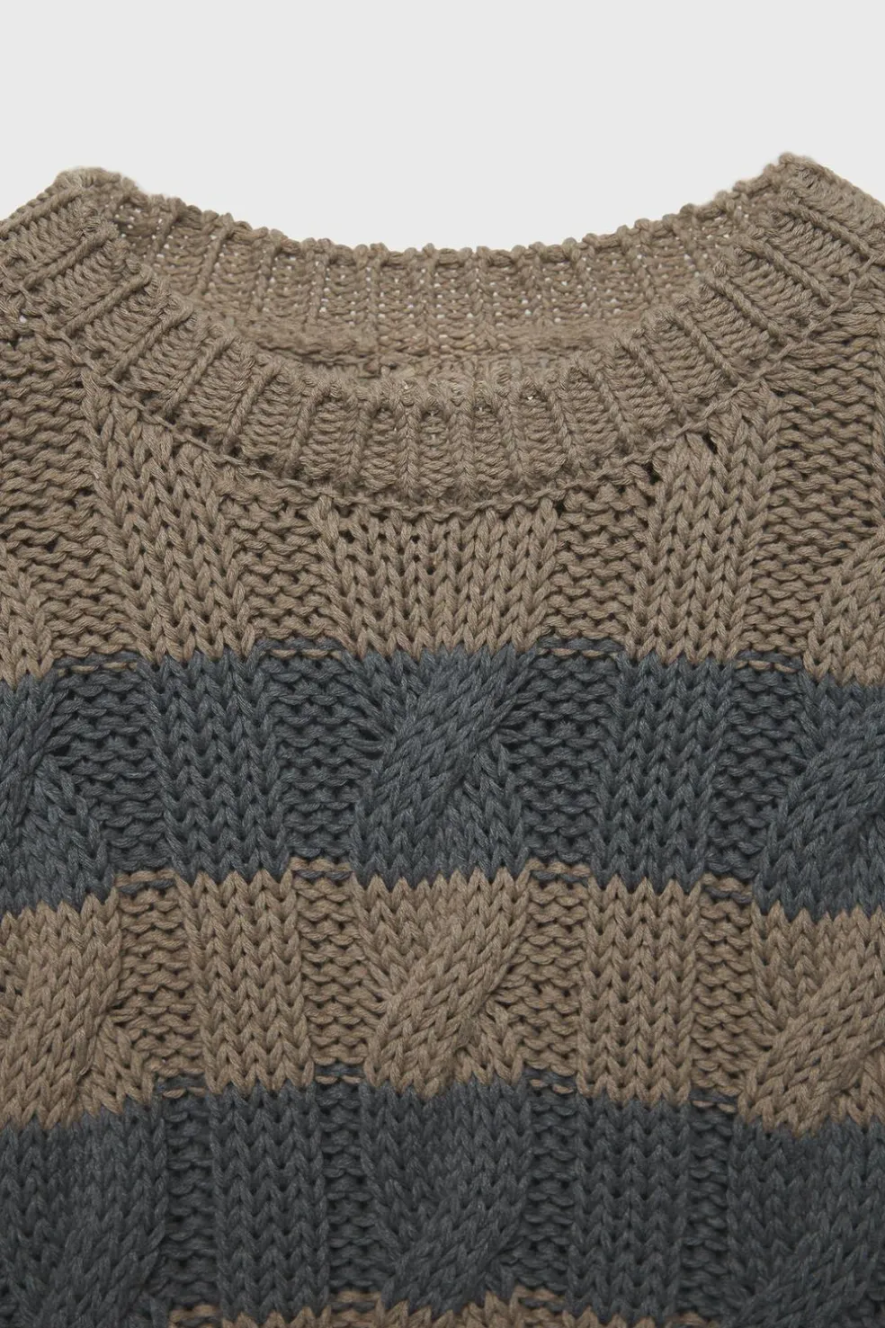 Z3D SWEATER MALHA DE CABO ÀS RISCAS-ZARA Online