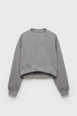 Z3D SWEATSHIRT CROPPED COM DECOTE EM BICO-ZARA Flash Sale
