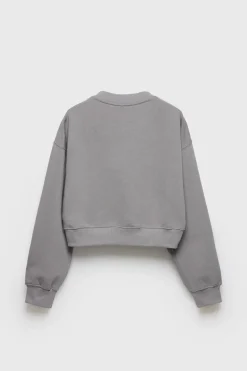 Z3D SWEATSHIRT CROPPED COM DECOTE EM BICO-ZARA Flash Sale