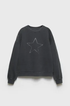 Z3D SWEATSHIRT ESTRELA COM TACHAS-ZARA Store