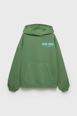 Z3D SWEATSHIRT OVERSIZE CAPUZ TEXTO-ZARA Flash Sale