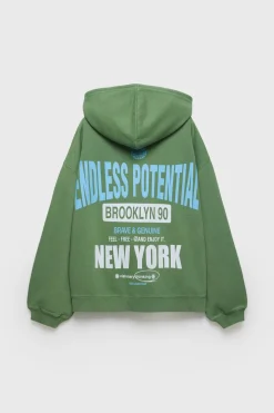 Z3D SWEATSHIRT OVERSIZE CAPUZ TEXTO-ZARA Flash Sale