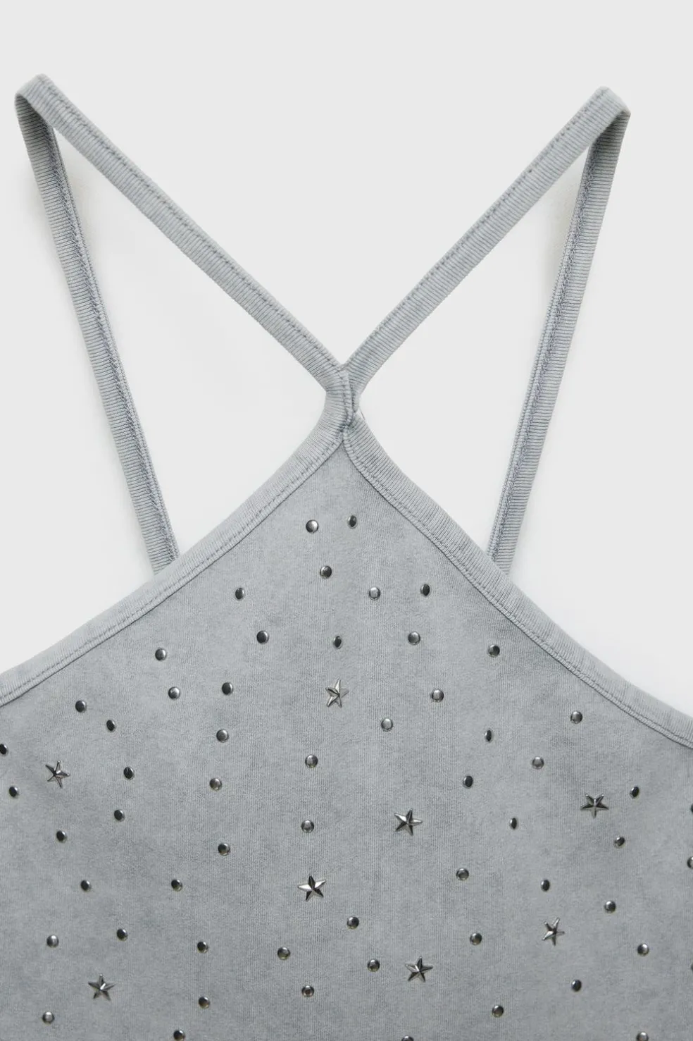 Z3D TOP HALTER COM TACHAS-ZARA Fashion