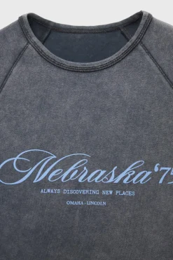 Z3D T-SHIRT COM MENSAGEM NEBRASKA-ZARA Hot